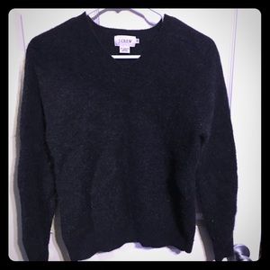 J CREW black sweater 100% lambswool